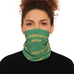 Winter Neck Gaiter - "STEEZ IS A VIRTUE" Drawstring Neck Tube