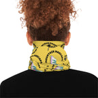 Yellow "Mountain Madcaps"  Drawstring Neck Gaiter