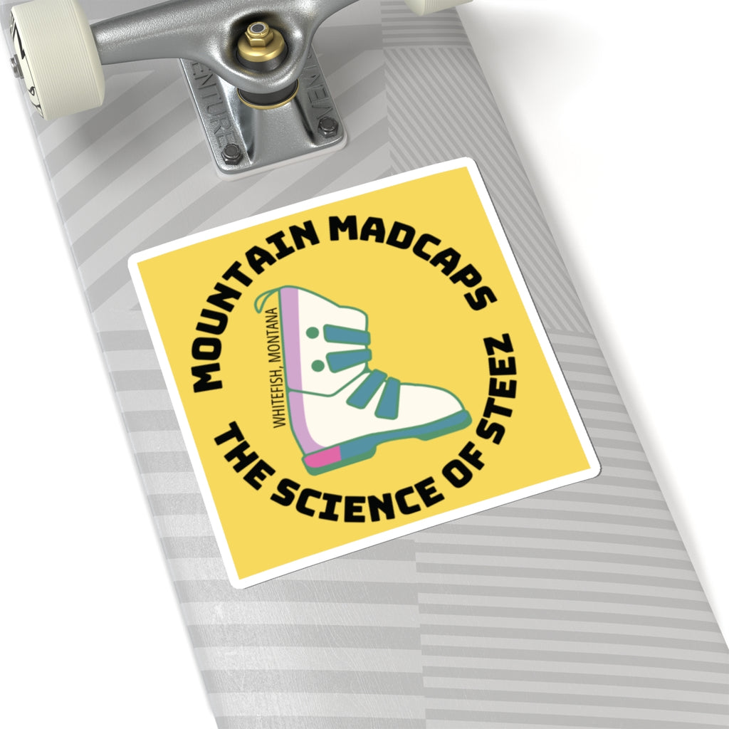 Mountain Madcaps Sticker - 'The Science of Steez' Ski Boot Decal