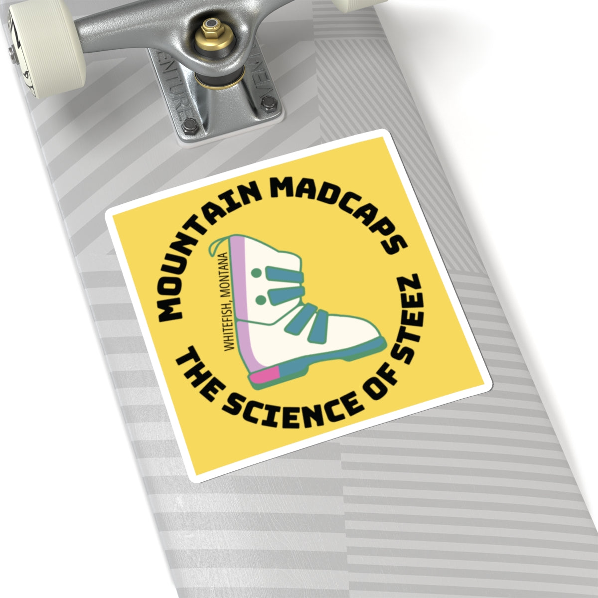 Mountain Madcaps Sticker - 'The Science of Steez' Ski Boot Decal