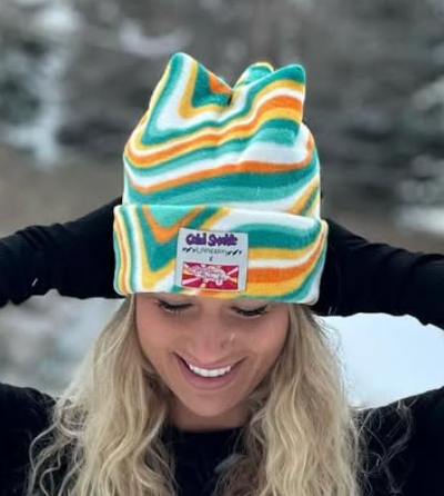 Funky Swirl Fleece Beanie