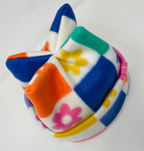 Flower Checker 4-point Beanie, Cute winter hat, ski beanie