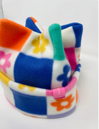 Flower Checker 4-point Beanie, Cute winter hat, ski beanie