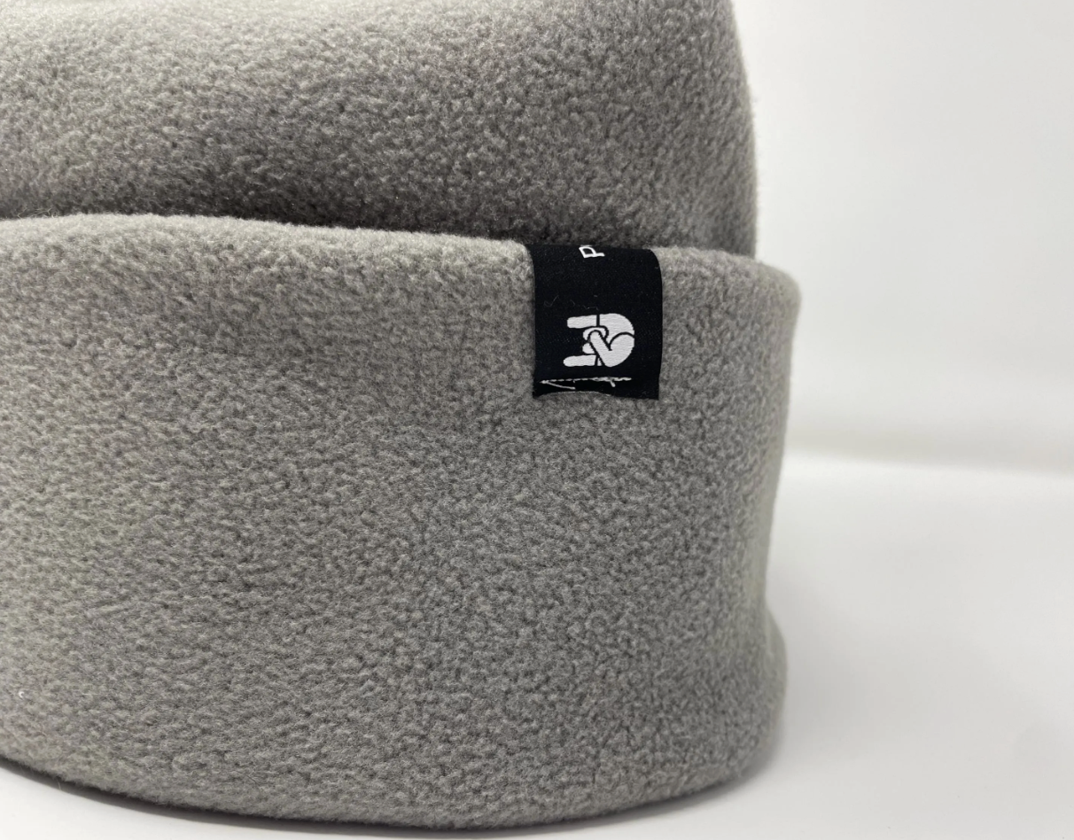 Plush Gray Four Point Beanie, retro 4-point ski hat